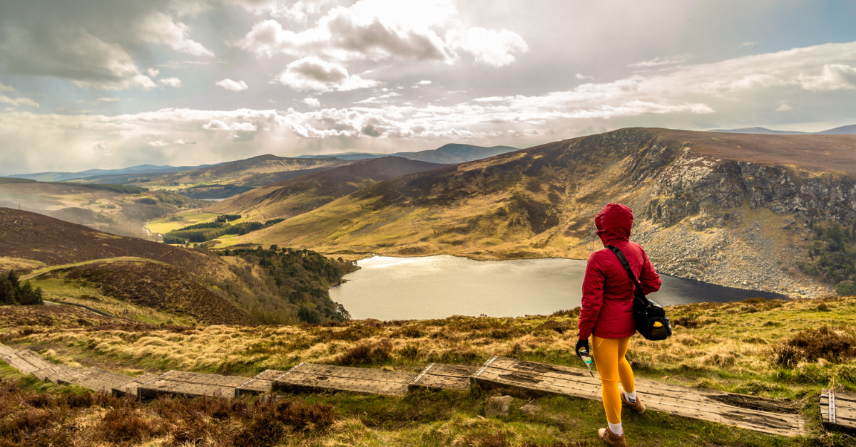 A Woman Hiking Northern Ireland